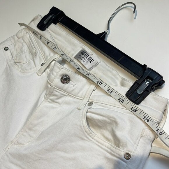 AGOLDE Sophie Crop White Distresses Size 27 - Picture 6 of 10